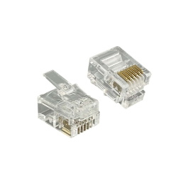 QUARKZMAN RJ11/RJ12 Stecker 20 Stück - 6P6C Telefonmodularstecker Mit Vergoldeten Kontakten
