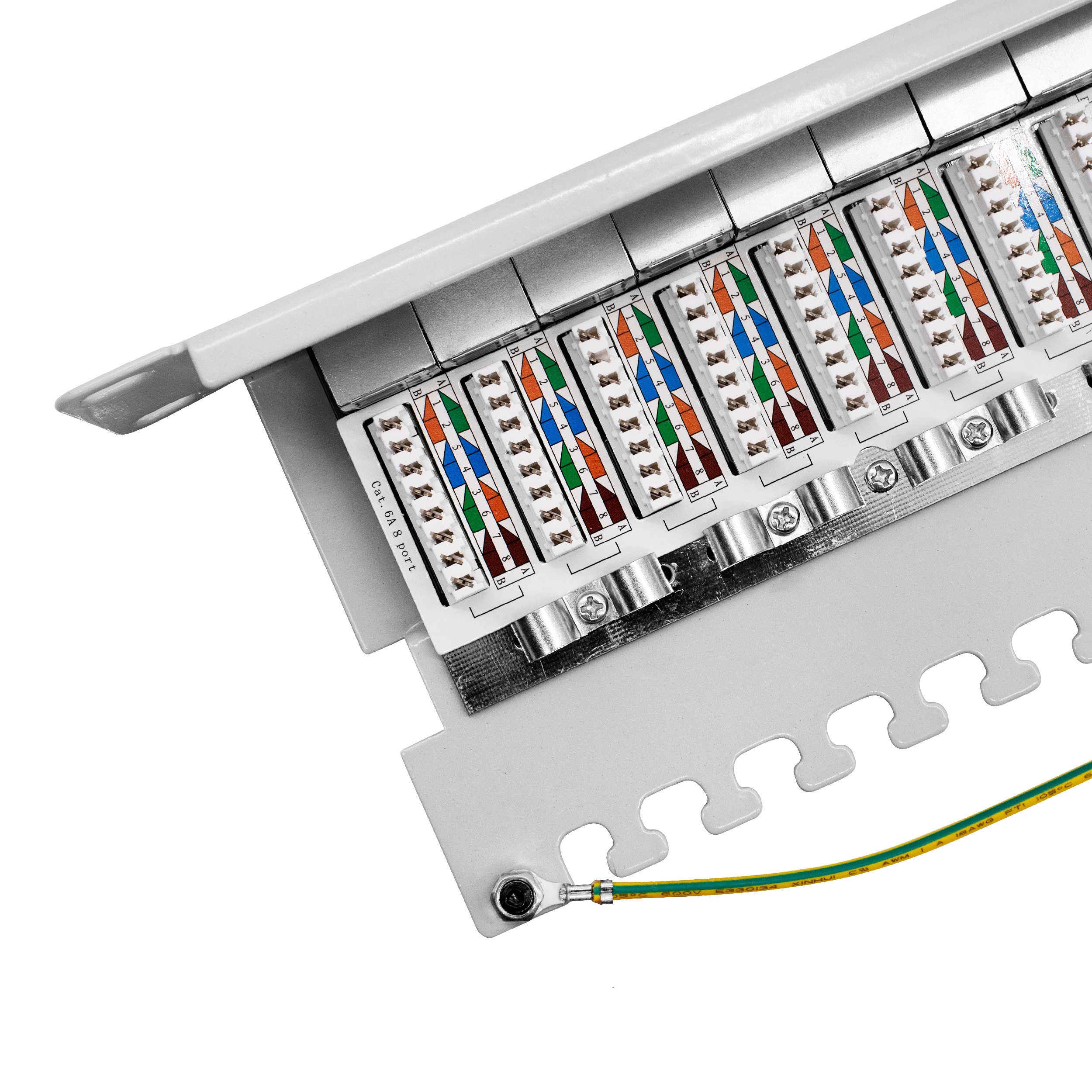 Monoprice Cat6A Shielded Patch Panel - 24 Port 1U Rackmount For Network Installation